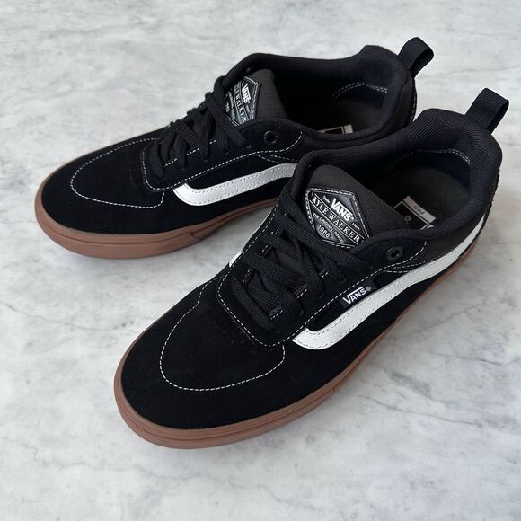 VANS Other - Vans Kyle Walker Pro Black Gum Men's 8.5 Suede Shoes Sneakers White Side Stipes